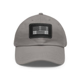 Star Barbell - Dad Hat with Leather Patch (Rectangle) - White Logo