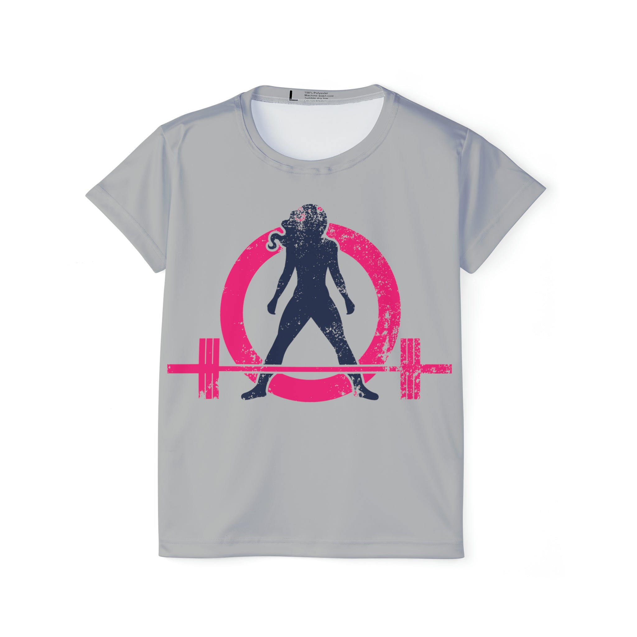 Women's Sports Jersey (AOP) - Grey - Color Distressed Logo