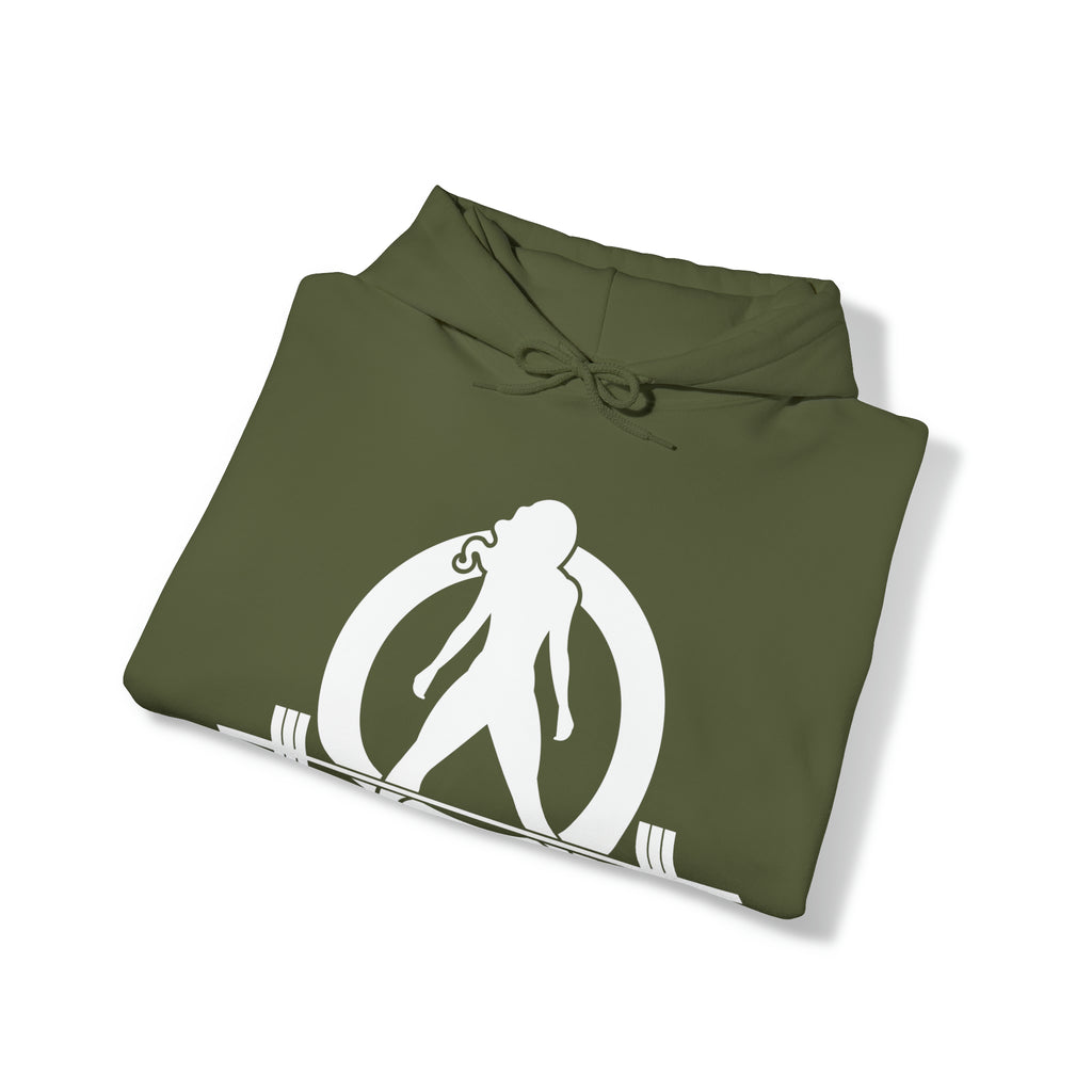 Kick Your Ass - Classic Logo White - Unisex Heavy Blend Hooded Sweatshirt (BEST SELLER)
