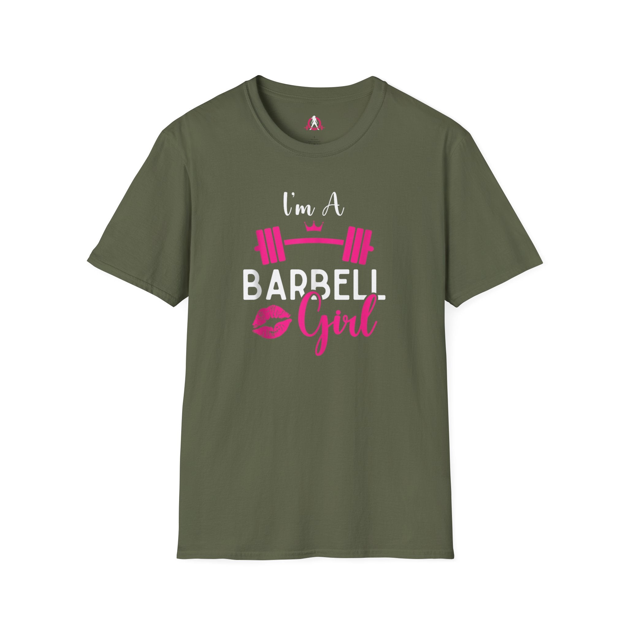 I'm A Barbell Girl Unisex Soft-Style Tee  Front Logo Plain Back