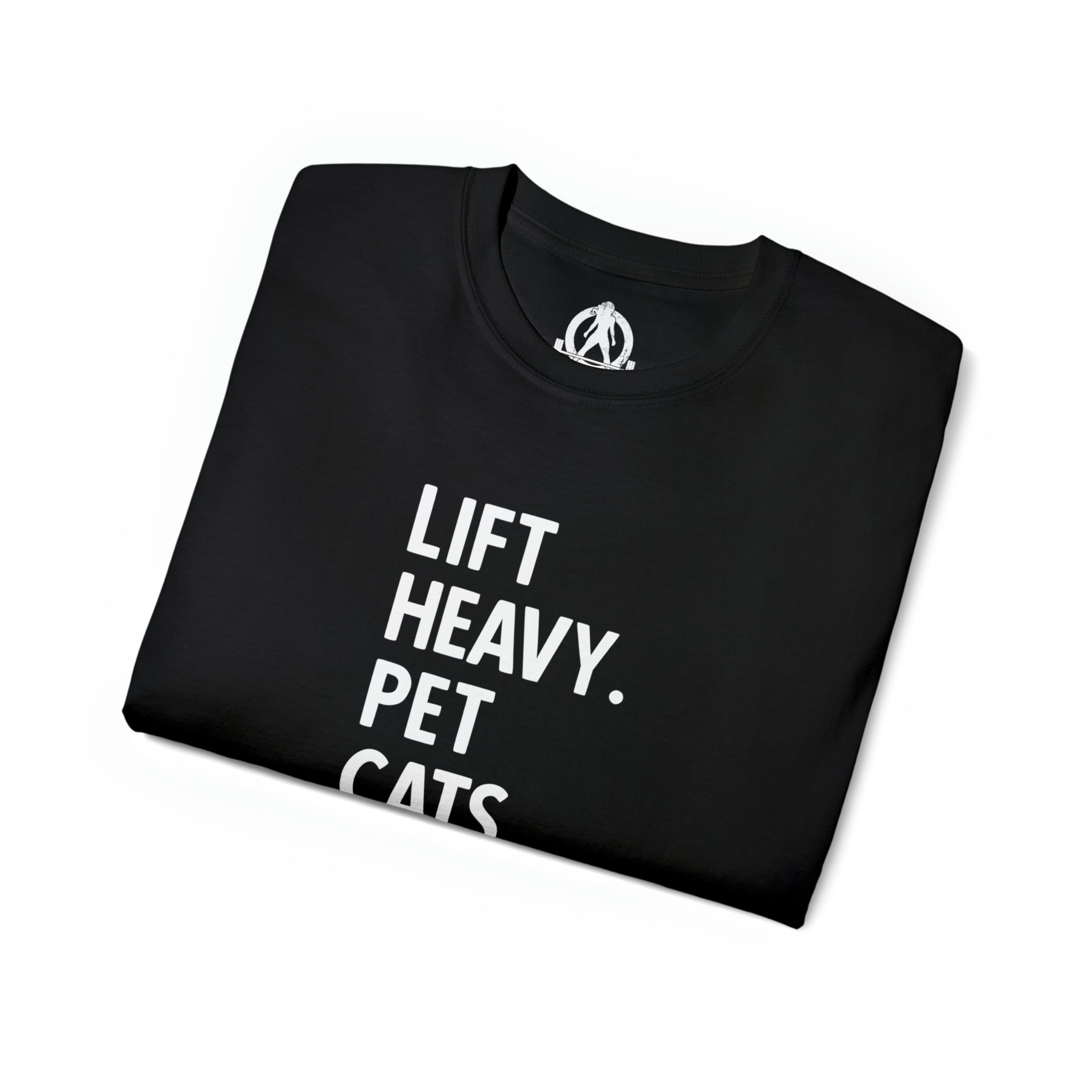 Lift Heavy Pet Cats - Unisex Ultra Cotton Tee - White Logo