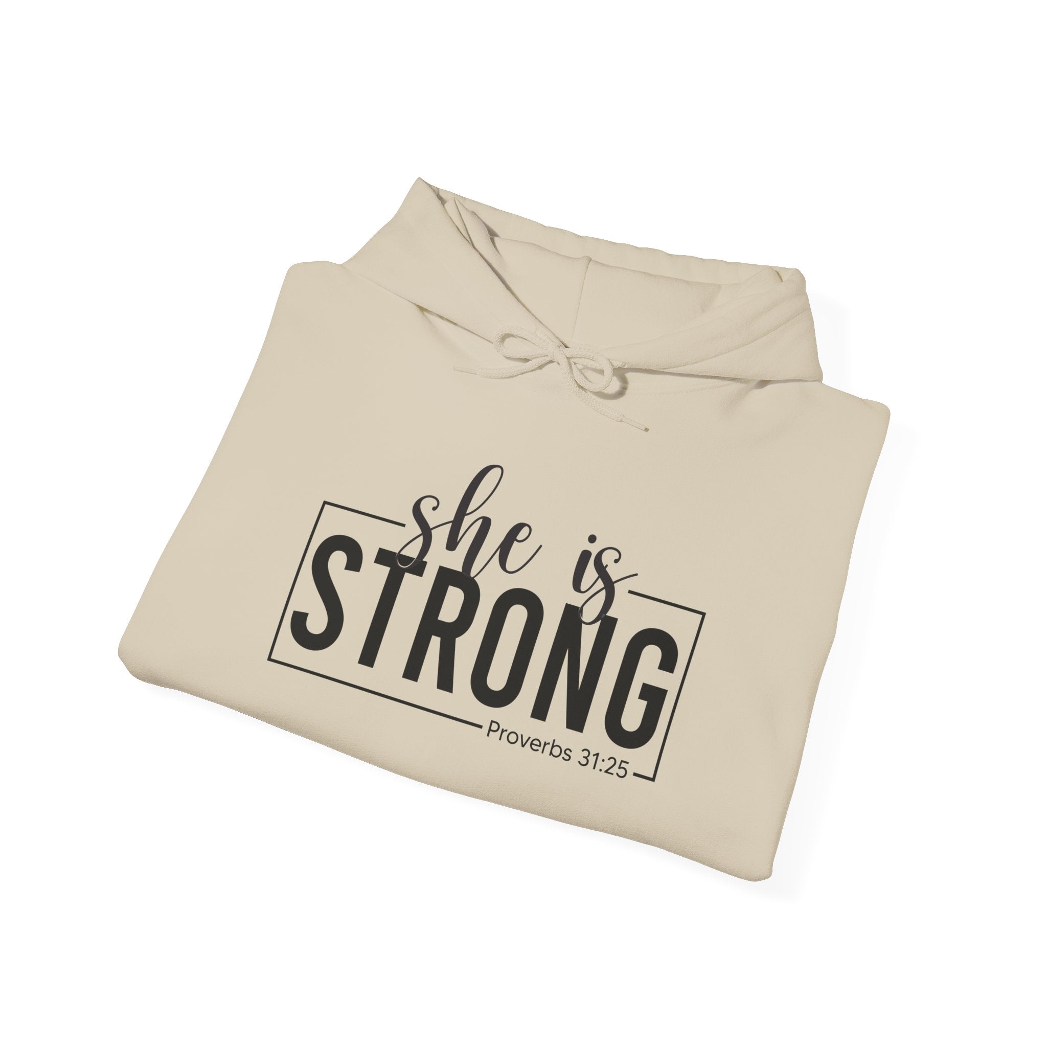 She is Strong - Unisex Heavy Blend Hooded Sweatshirt - Dark Logo