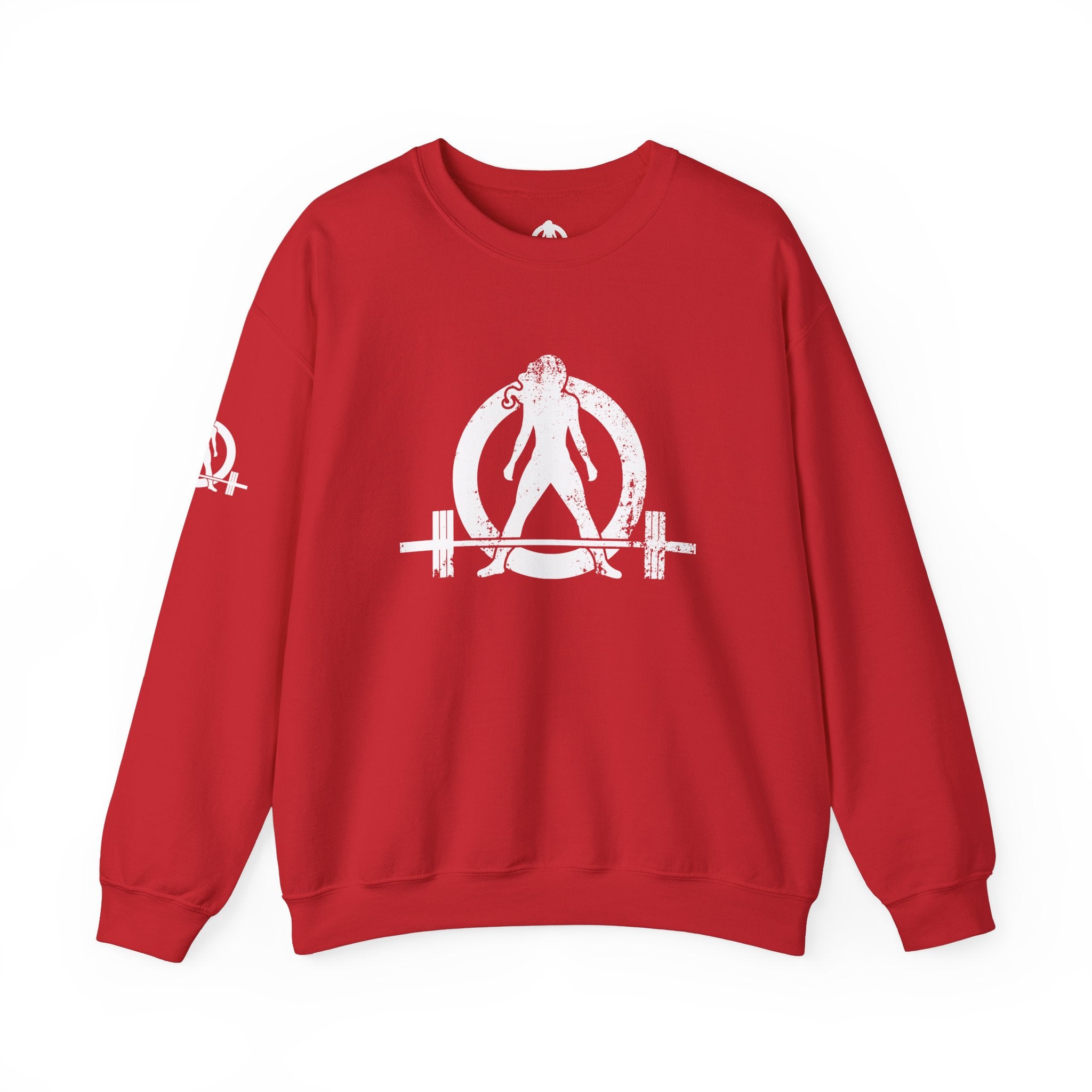 Kick Your Ass - Unisex Heavy Blend™ Crewneck Sweatshirt - Distressed Logo - Plain Back