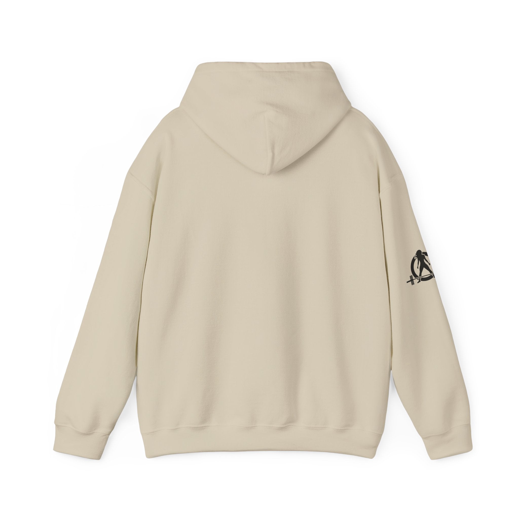 Lift Heavy Run Fast – Unisex Heavy Blend™ Hooded Sweatshirt (Front Black Logo) 🏋️‍♂️🏃‍♀️🖤