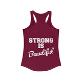 Pride Color Logo - Strong Is Beautiful - Women's Ideal Racerback Tank