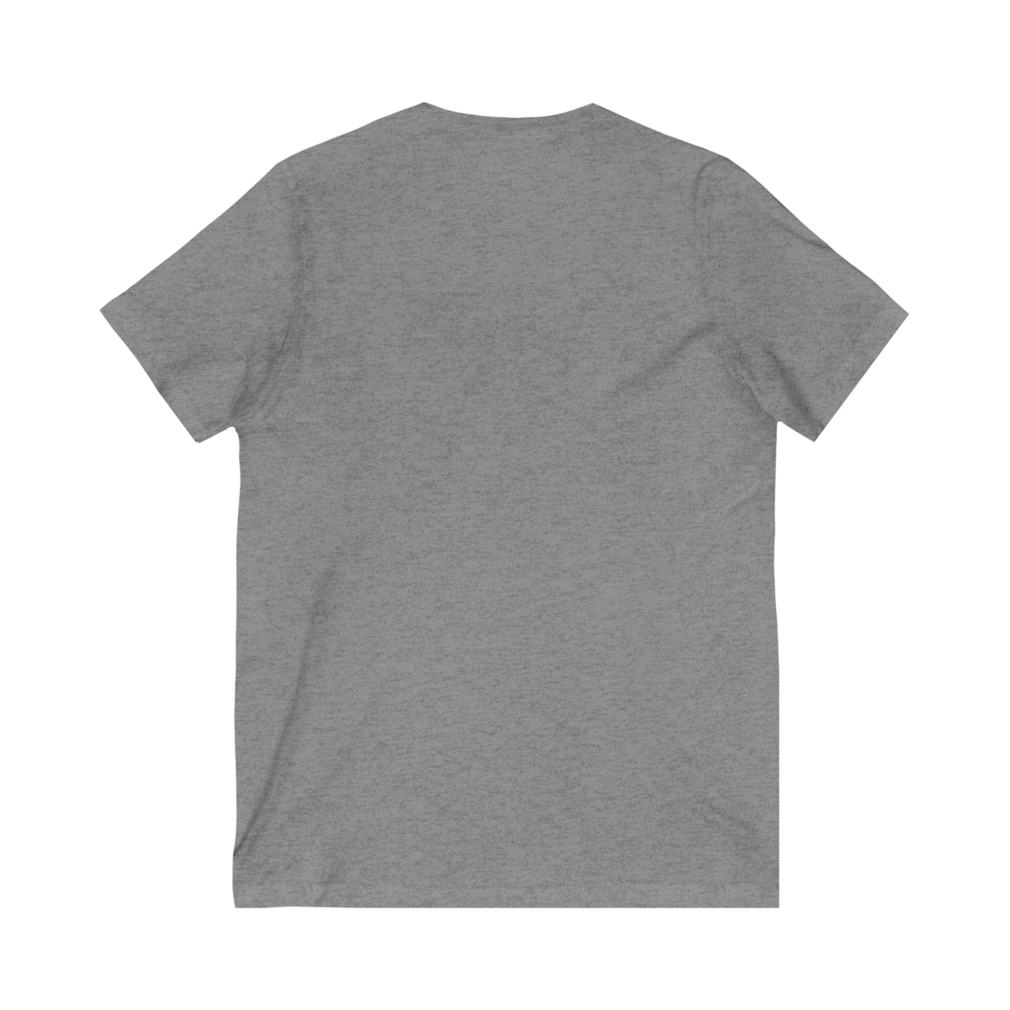 Lift Heavy Shit - Unisex Jersey Short Sleeve V-Neck Tee - Black Logo Plain Back