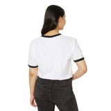 UK Collection - Unisex Cotton Ringer T-Shirt - Front Logo Front Plain Back