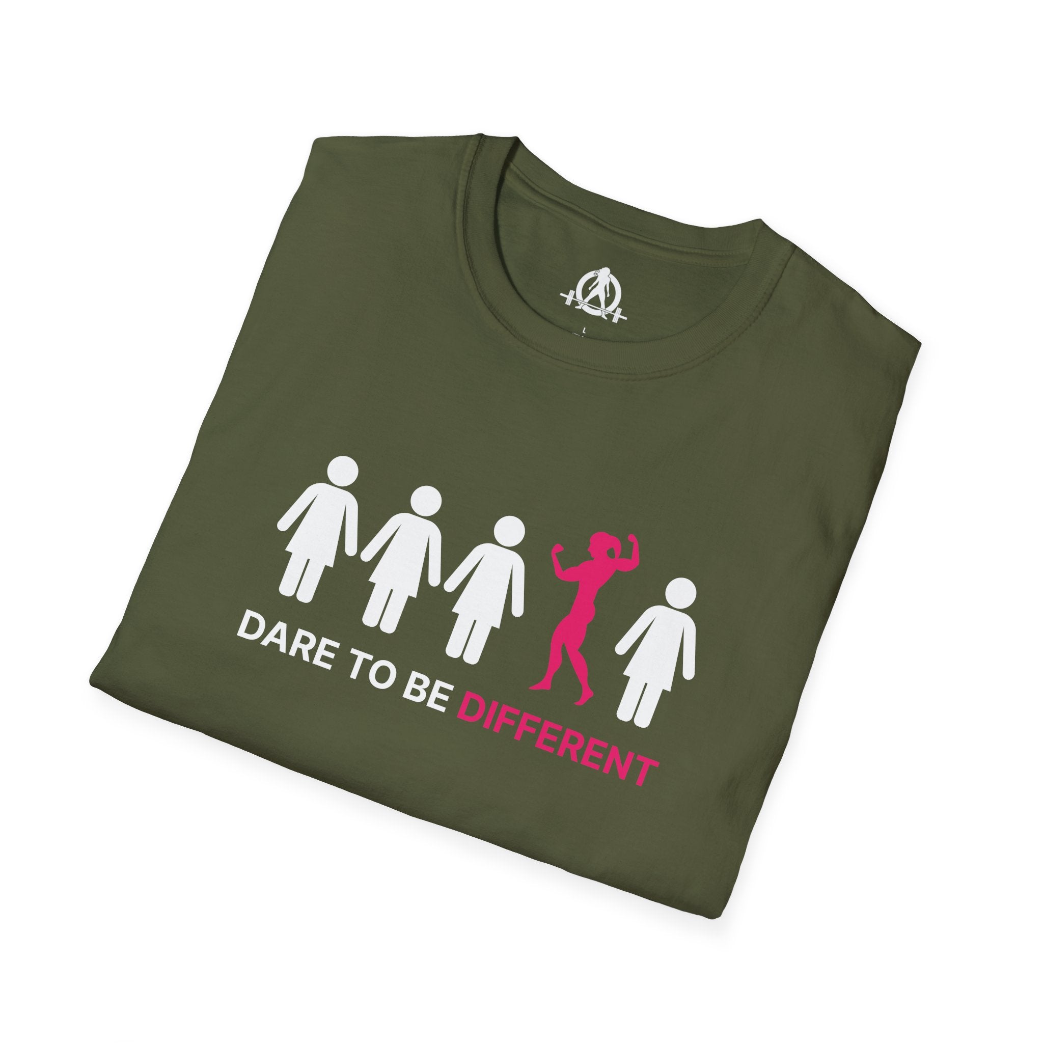 Dare To Be Different - Flex - Unisex Softstyle T-Shirt - Logo Front