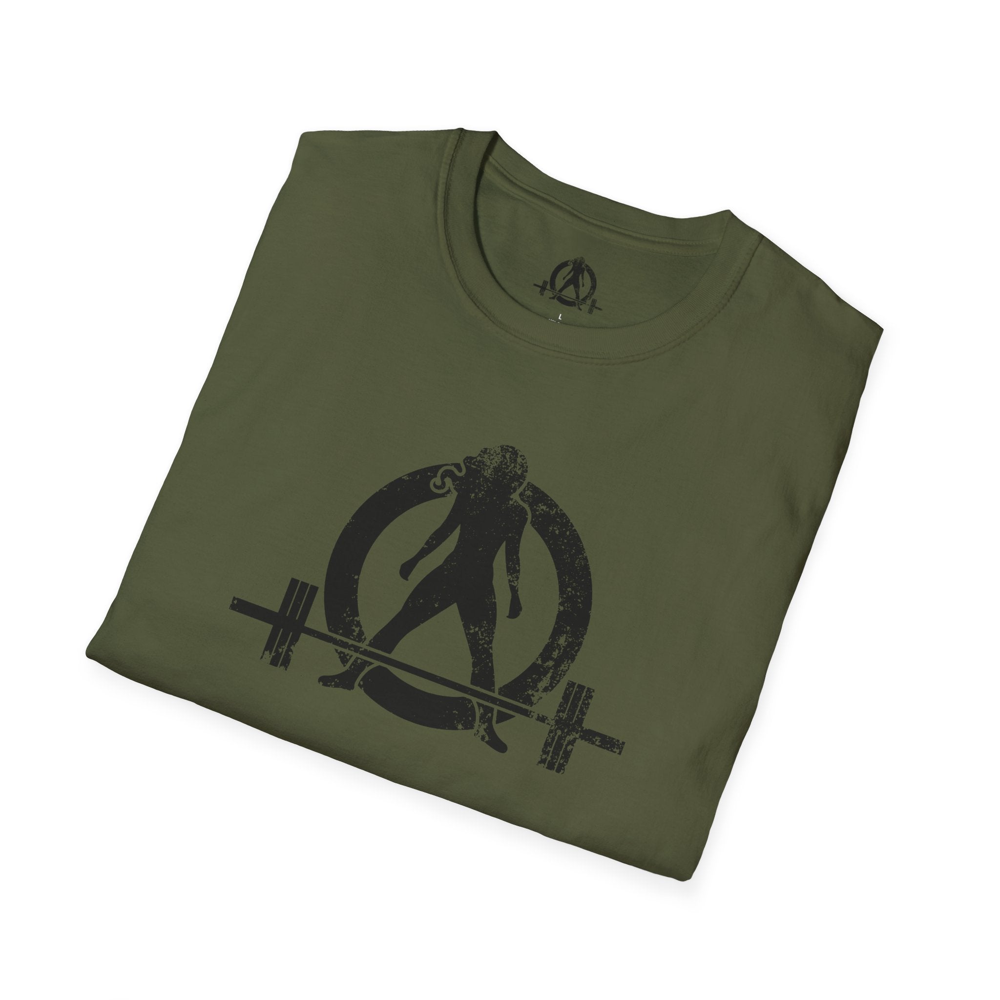 Unisex Softstyle T-Shirt - Black Distressed Logo - Plain Back (BEST SELLER)