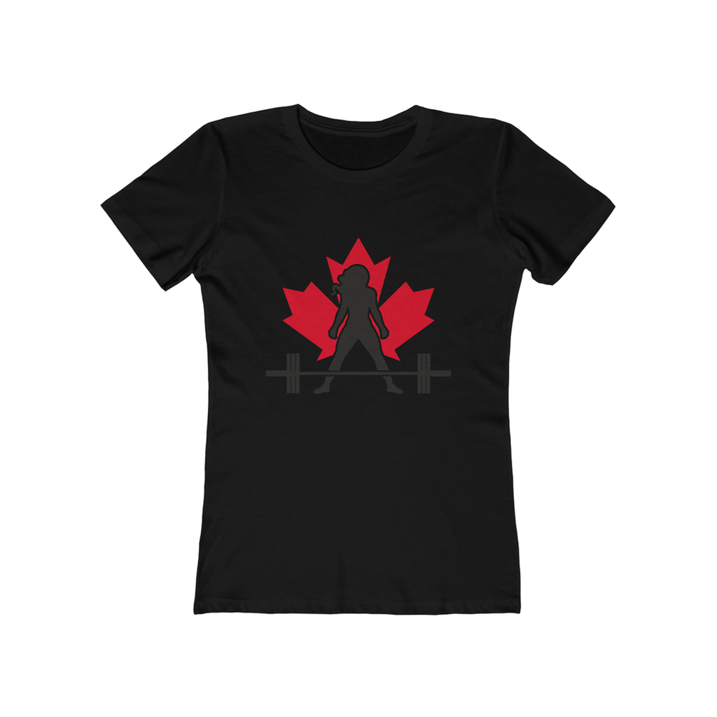Women's The Boyfriend Tee - Canada Dark Logo - Plain Back