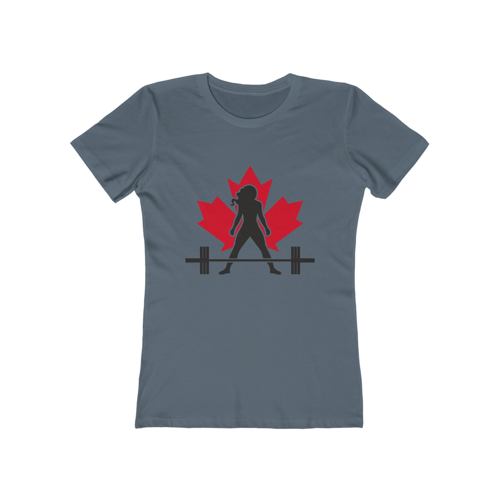 Women's The Boyfriend Tee - Canada Dark Logo - Plain Back