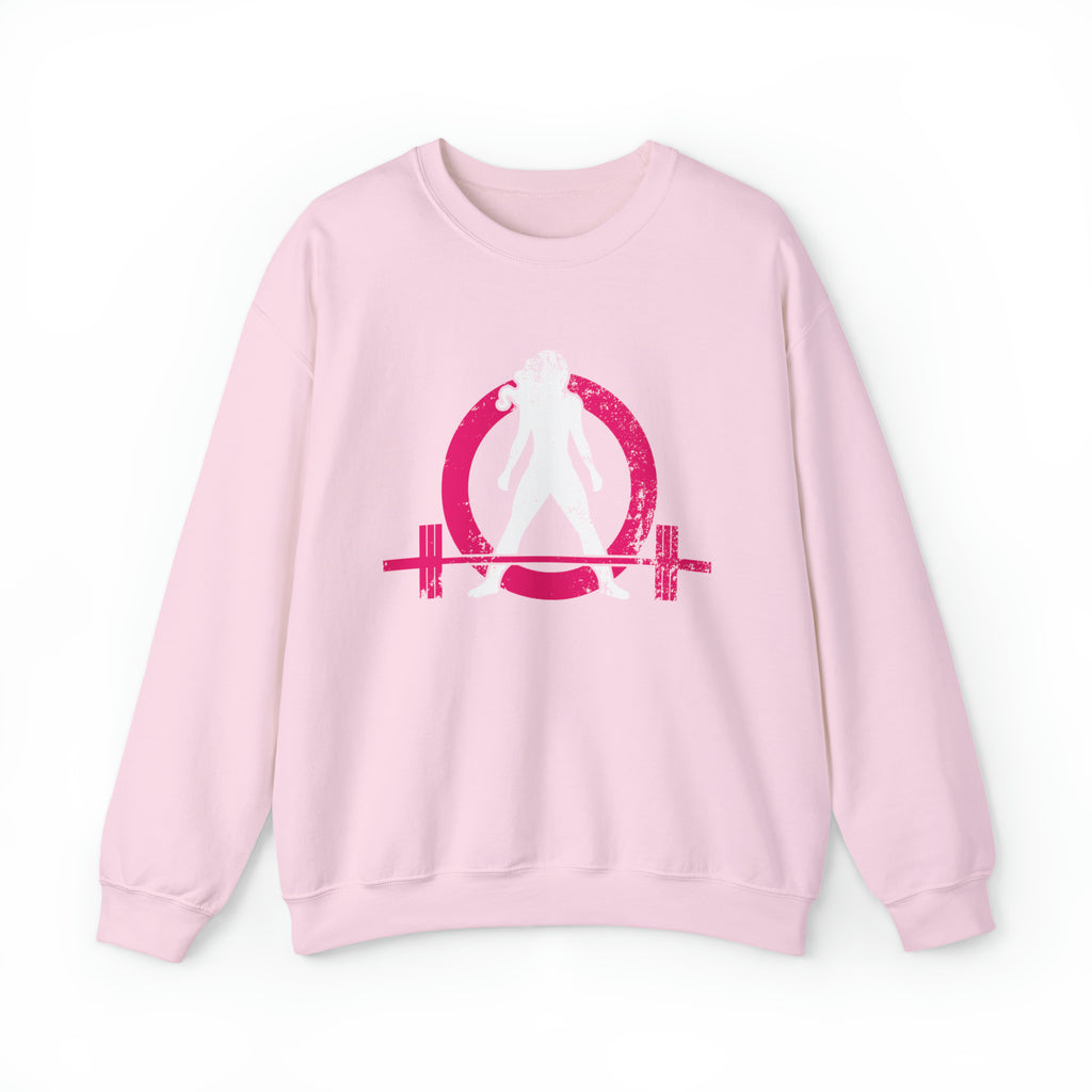 Distressed Logo - Unisex Heavy Blend™ Crewneck Sweatshirt - Inverted Color Logo