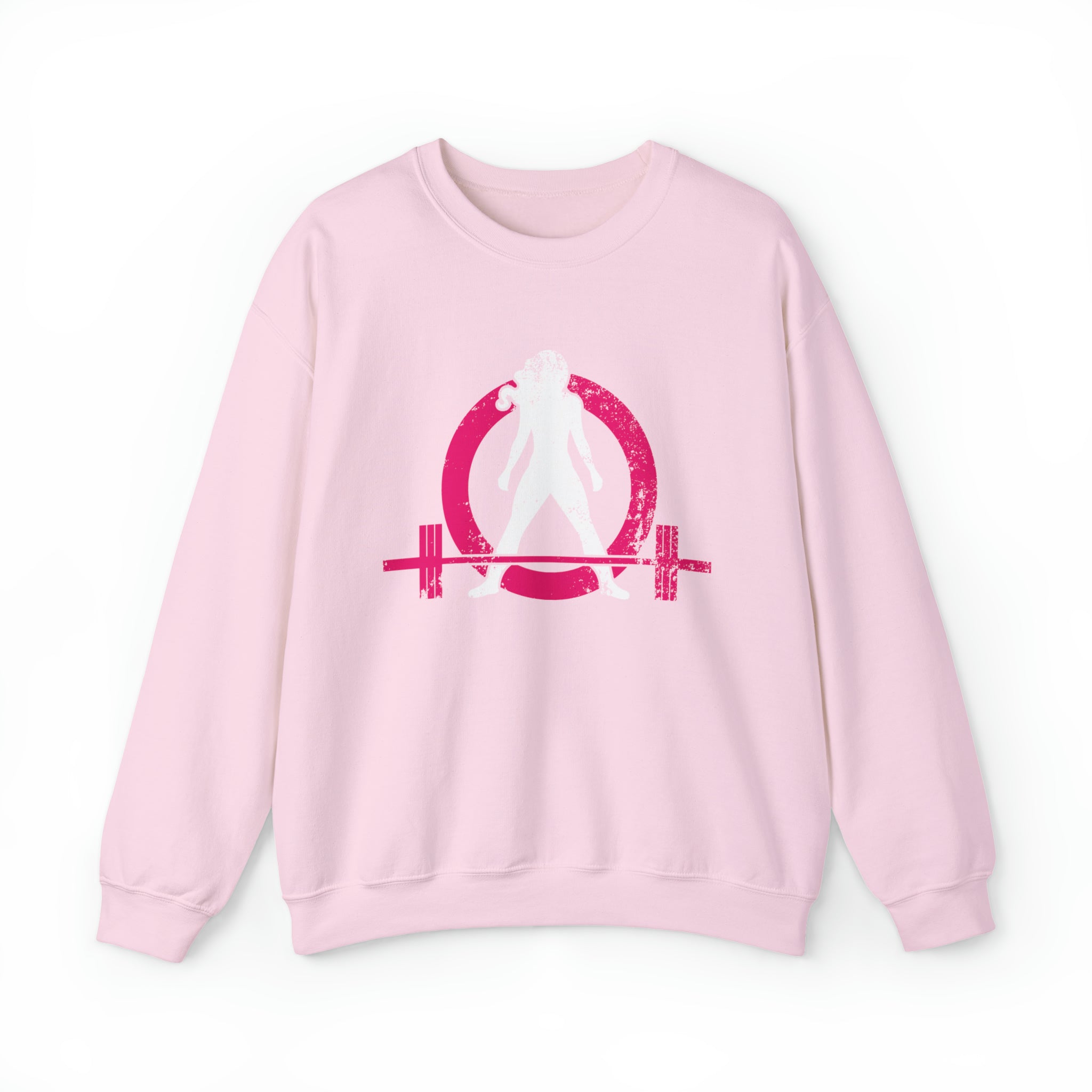Distressed Logo - Unisex Heavy Blend™ Crewneck Sweatshirt - Inverted Color Logo