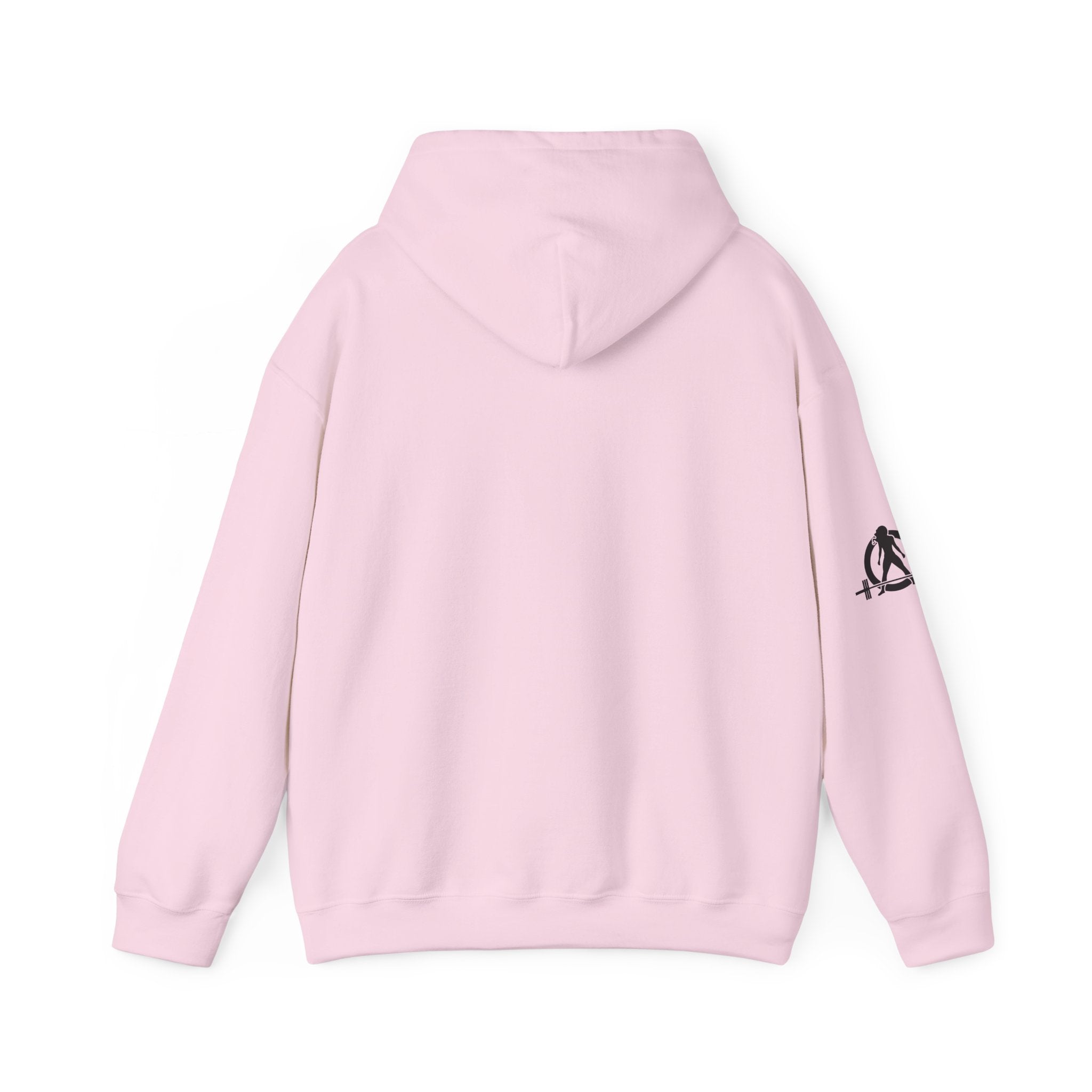 Lift Heavy Run Fast – Unisex Heavy Blend™ Hooded Sweatshirt (Front Black Logo) 🏋️‍♂️🏃‍♀️🖤