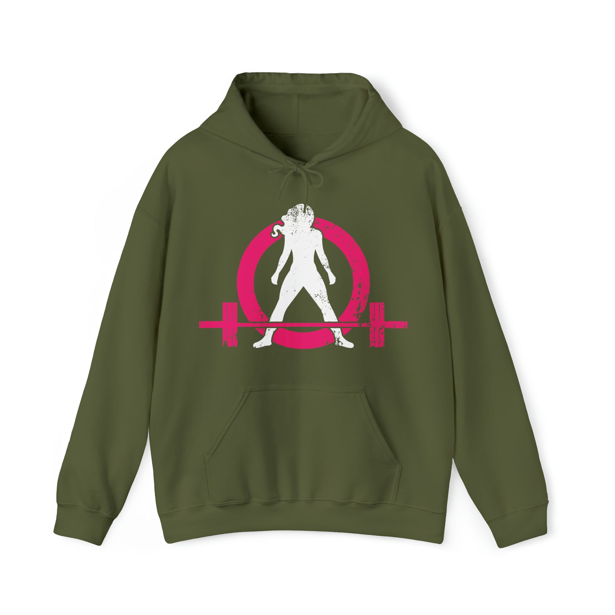 Strong Not Skinny - Color Distressed Logo - Unisex Heavy Blend Hooded Sweatshirt