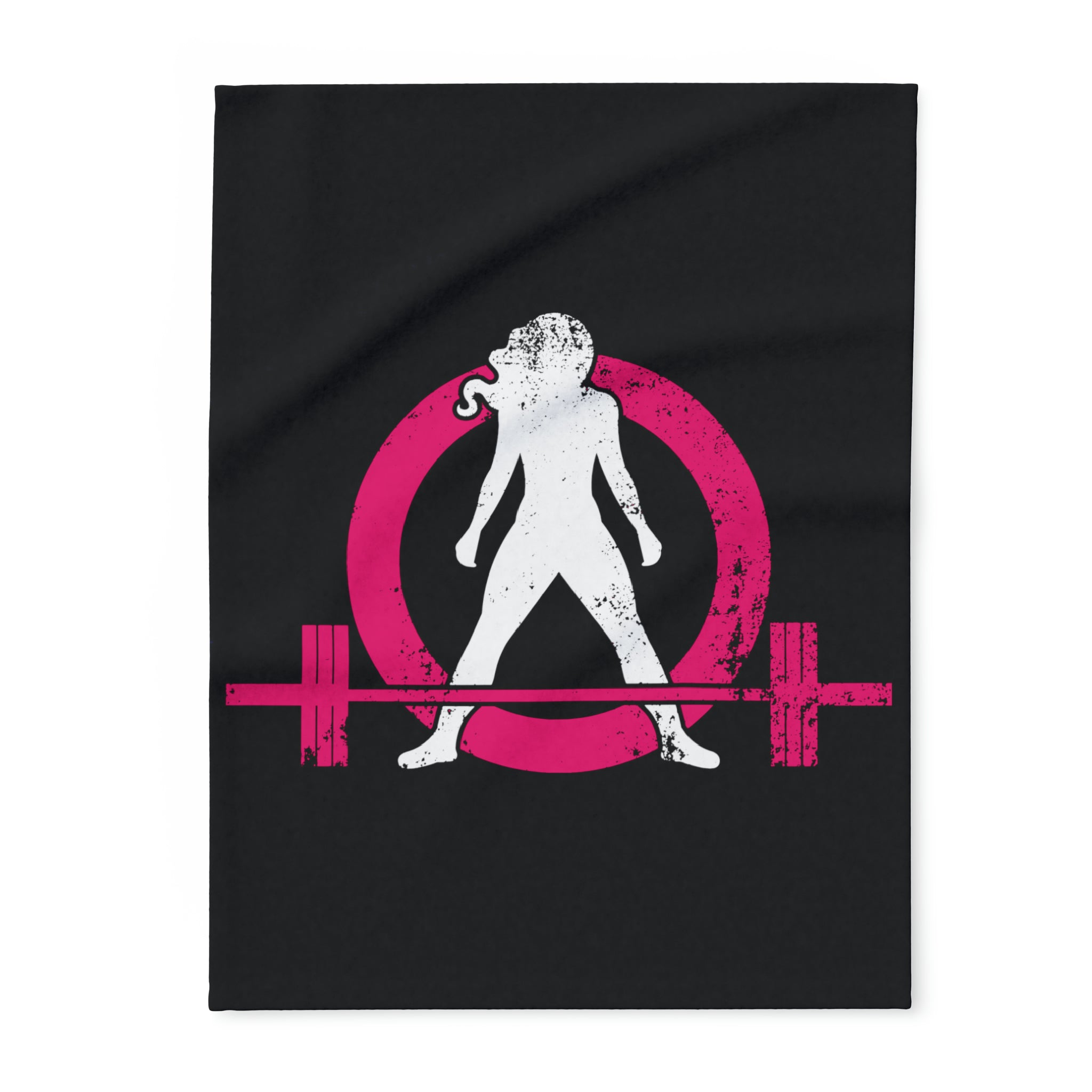Arctic Fleece Blanket - Black Distressed Logo
