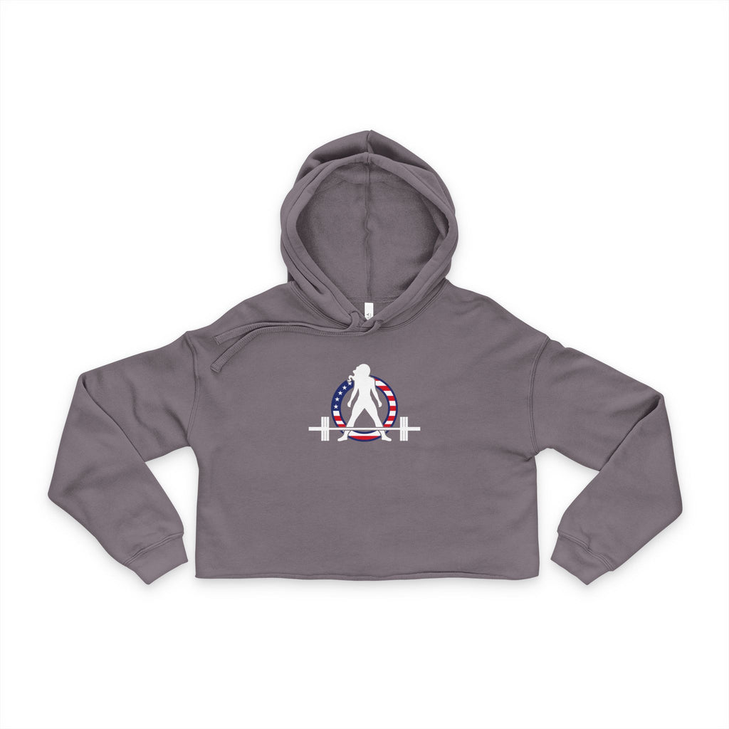Women's Cropped Hoodie - USA Collection - Dark Logo