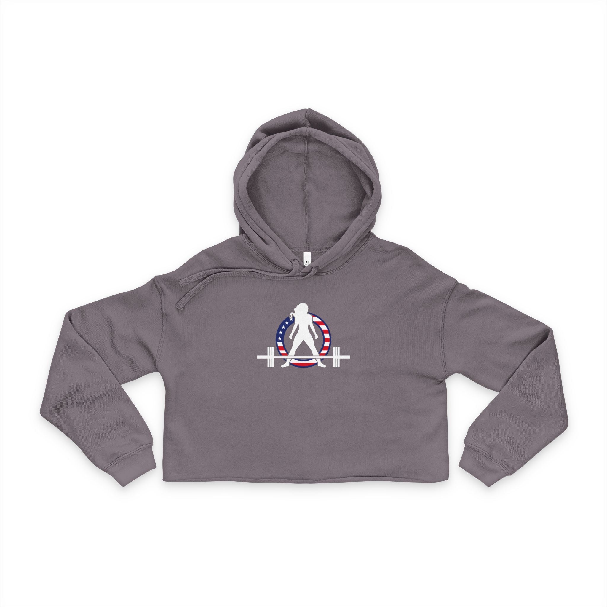 Women's Cropped Hoodie - USA Collection - Dark Logo