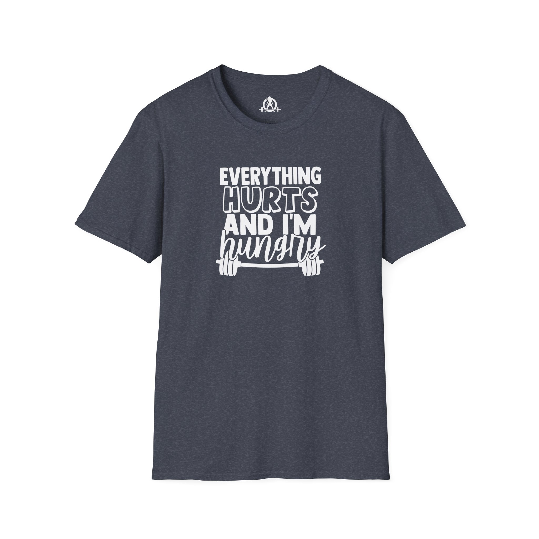 Everything Hurts & I'm Hungry  - Unisex Softstyle T-Shirt - Print on Front Plain Back