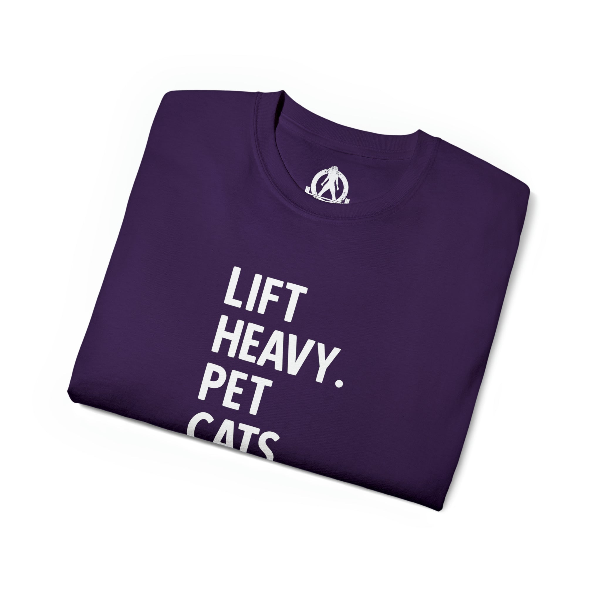 Lift Heavy Pet Cats - Unisex Ultra Cotton Tee - White Logo