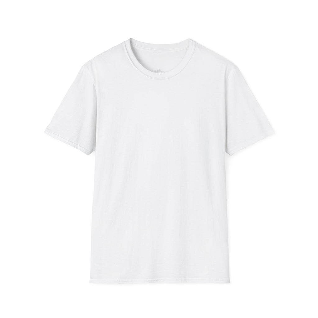Iron Sharpens Iron - Unisex Softstyle T-Shirt - White Logo Front & Back