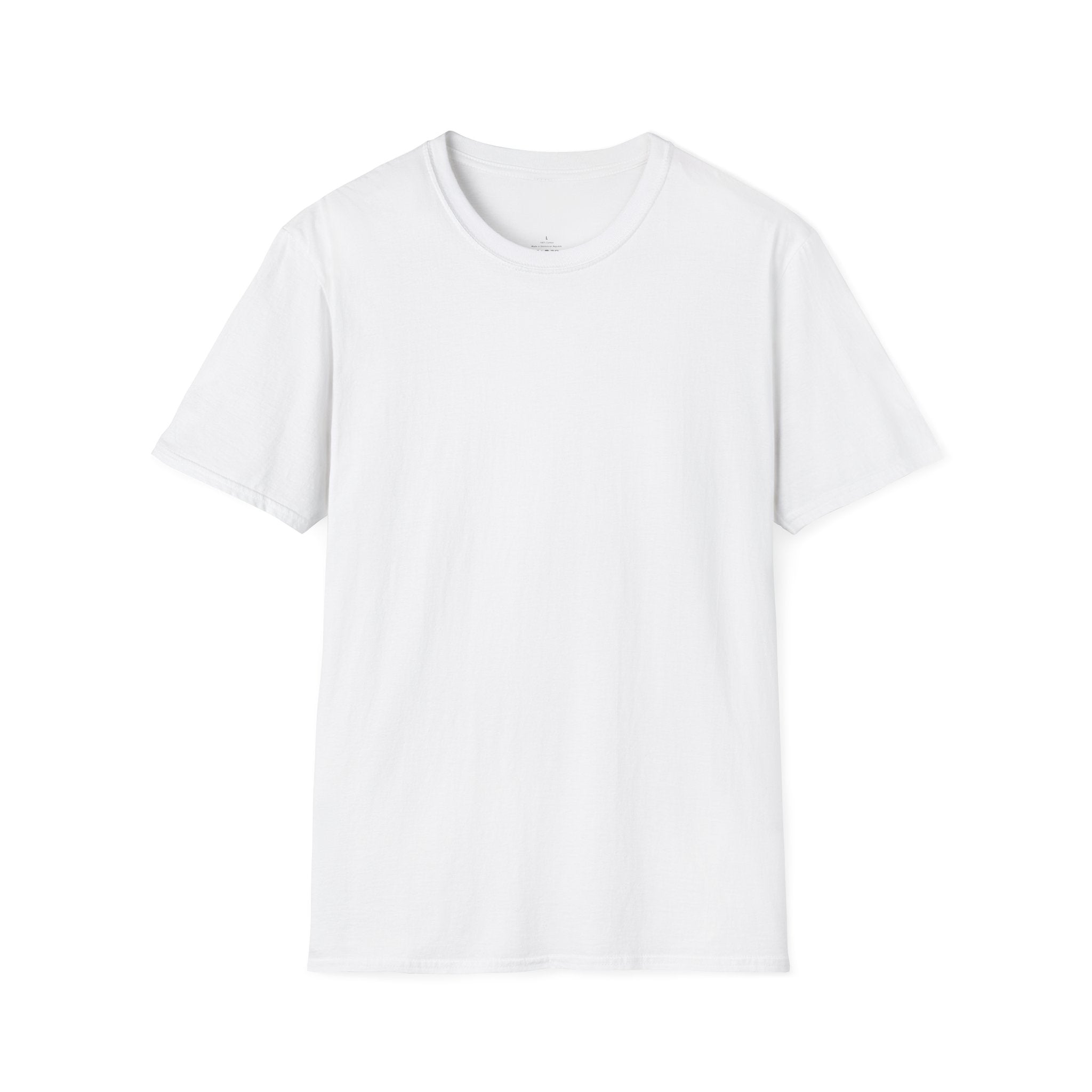 Iron Sharpens Iron - Unisex Softstyle T-Shirt - White Logo Front & Back