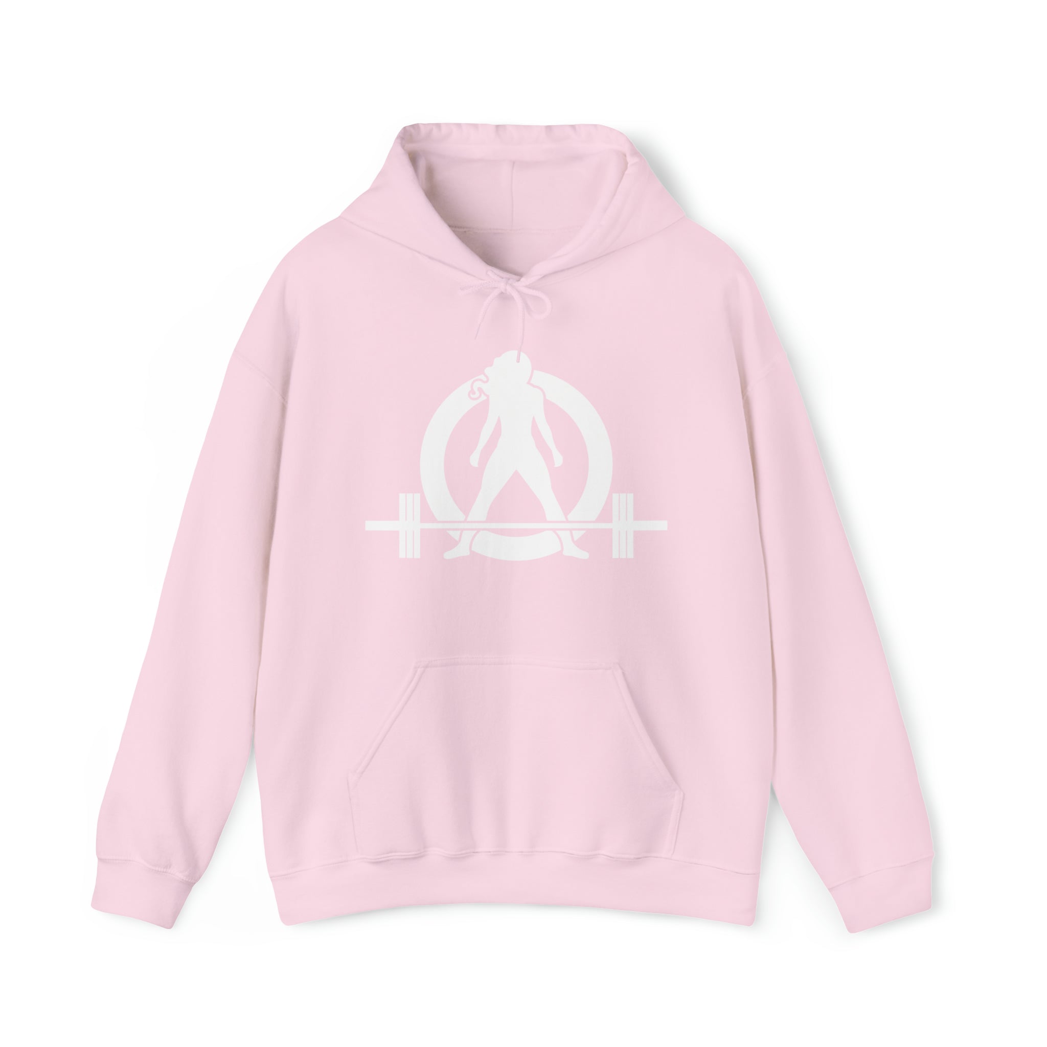 I Could Squat You - Classic Logo White - Unisex Heavy Blend Hooded Sweatshirt Print on Front & Back