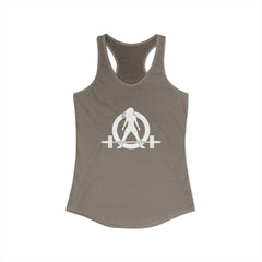 45 + 45 = 135 - Women's Ideal Racerback Tank - White Print Front & Back