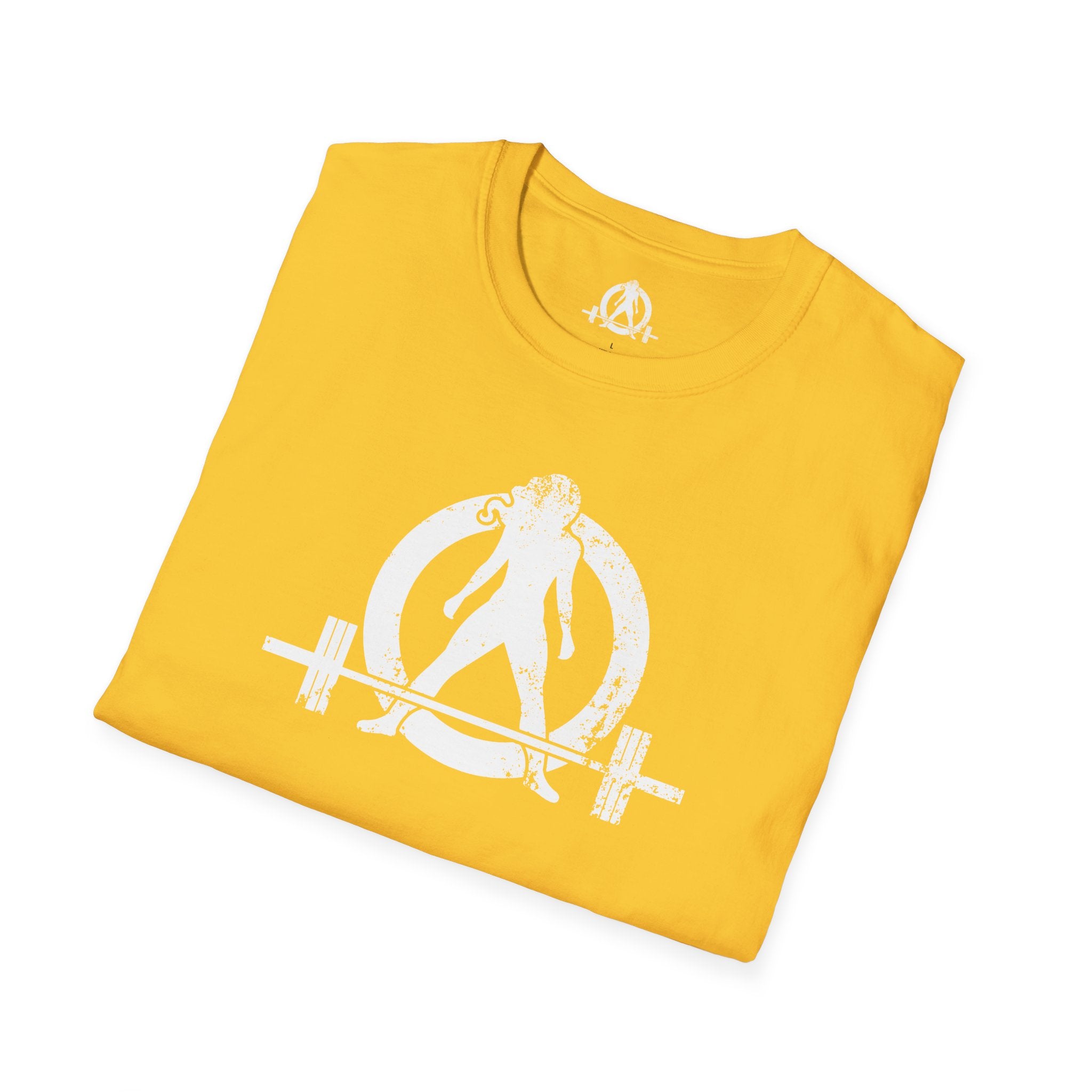 Unisex Softstyle T-Shirt - White Distressed Logo - Plain Back (BEST SELLER)