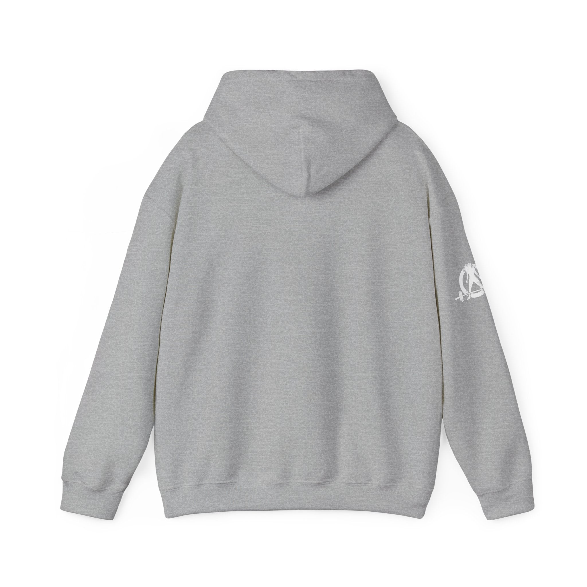 She is STRONG - Unisex Heavy Blend Hooded Sweatshirt - White Logo