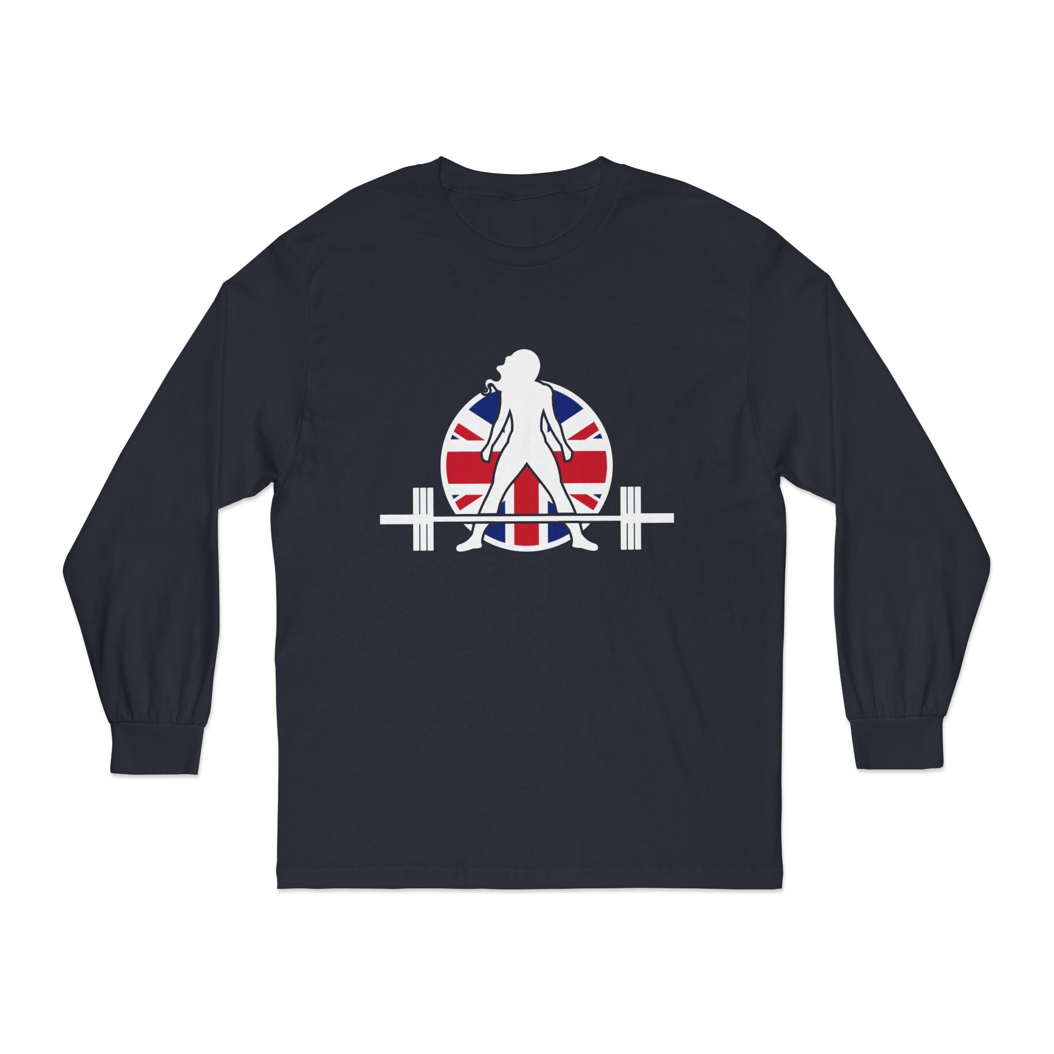 WWLW UK Logo - Unisex Long Sleeve T-Shirt - Black Logo Plain Back