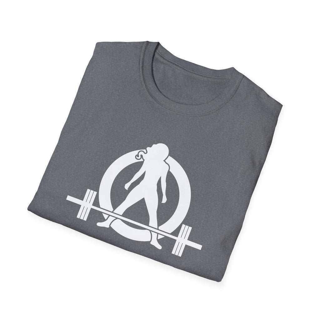 I Workout To Burn Off The Crazy - Unisex Softstyle T-Shirt - White Logo Front & Back