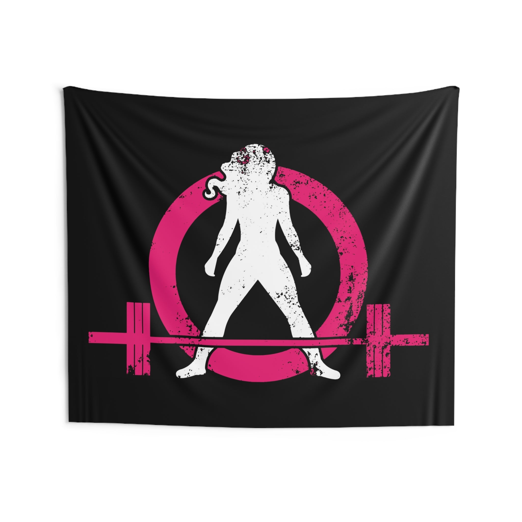Indoor Wall Tapestries - Black - Color Distressed Logo