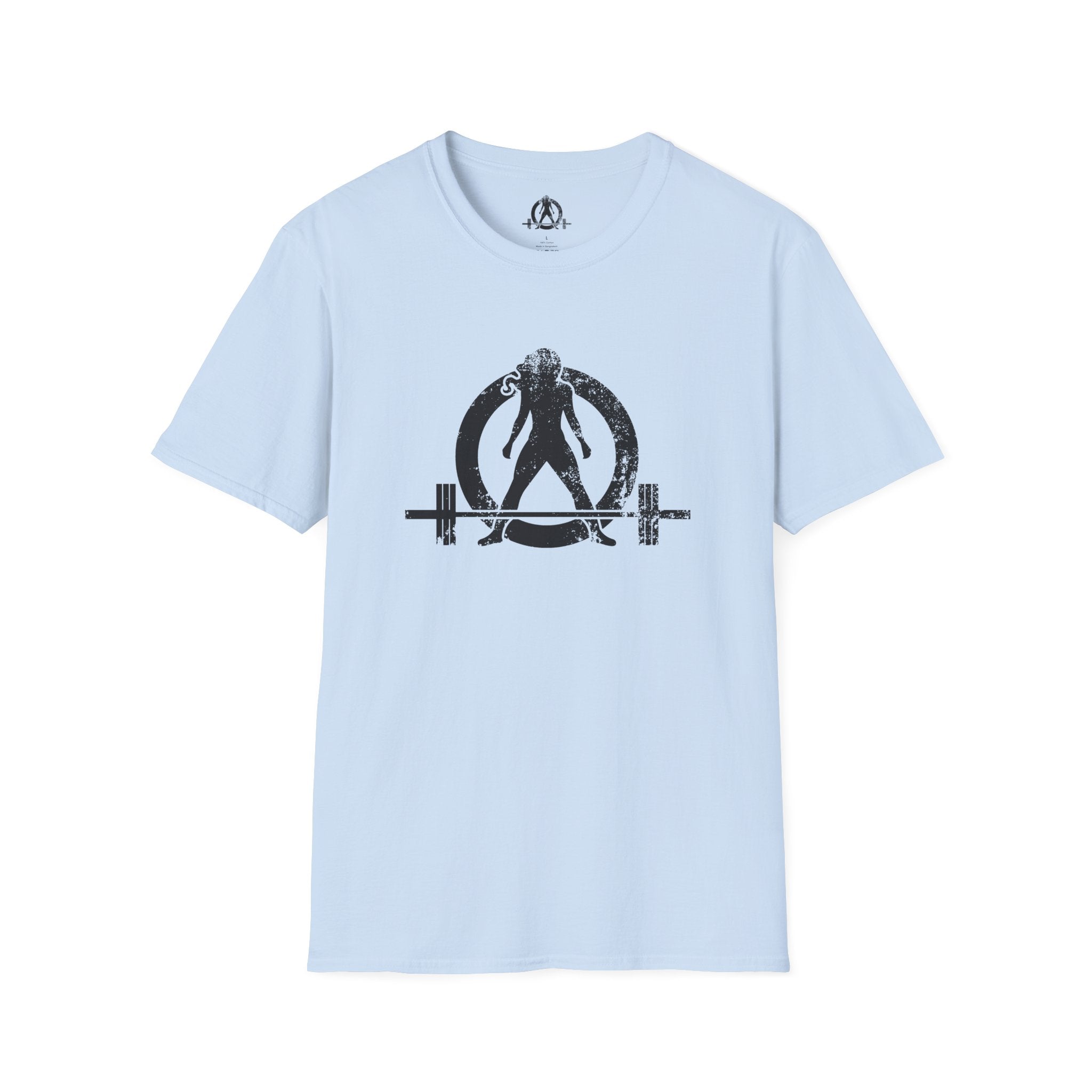 Unisex Softstyle T-Shirt - Black Distressed Logo - Plain Back (BEST SELLER)