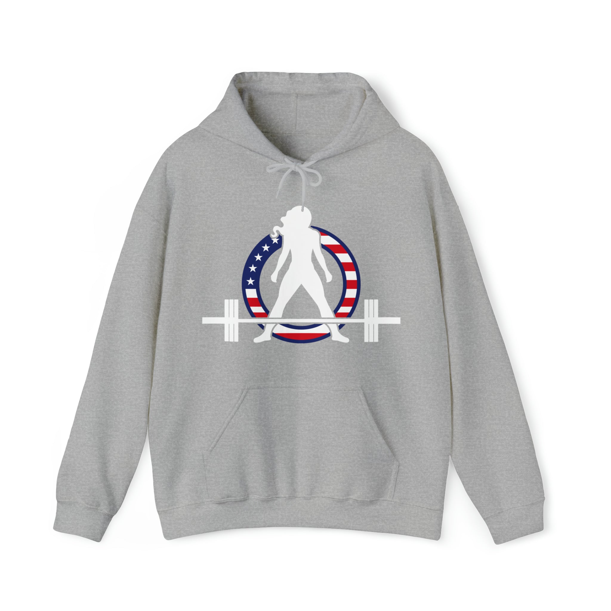 USA Logo - Unisex Heavy Blend Hooded Sweatshirt - USA Logo Dark - Plain Back