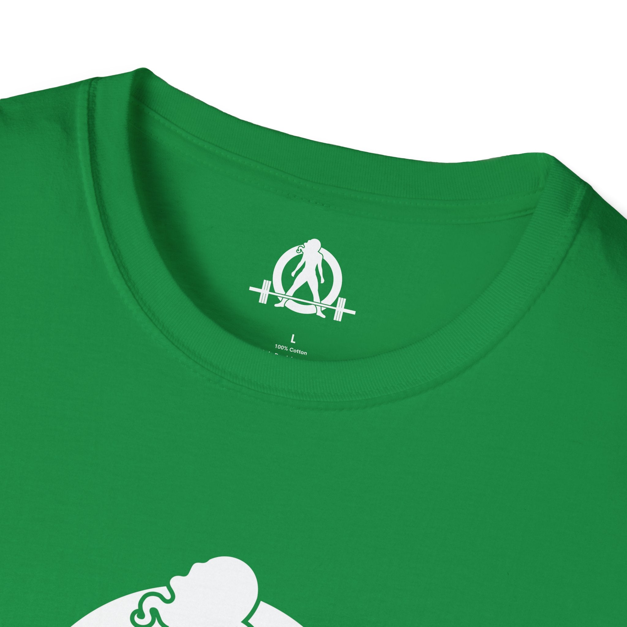 Cardio = Lift Weights Faster - Unisex Softstyle T-Shirt - Logo Front & Back
