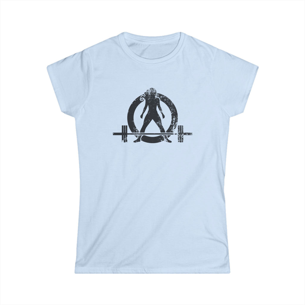 I Could Deadlift You - Women's Softstyle Tee - Black - Front & Back Logo