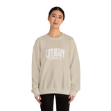 Lift Heavy Shit - Unisex Heavy Blend™ Crewneck Sweatshirt - White Logo on Front