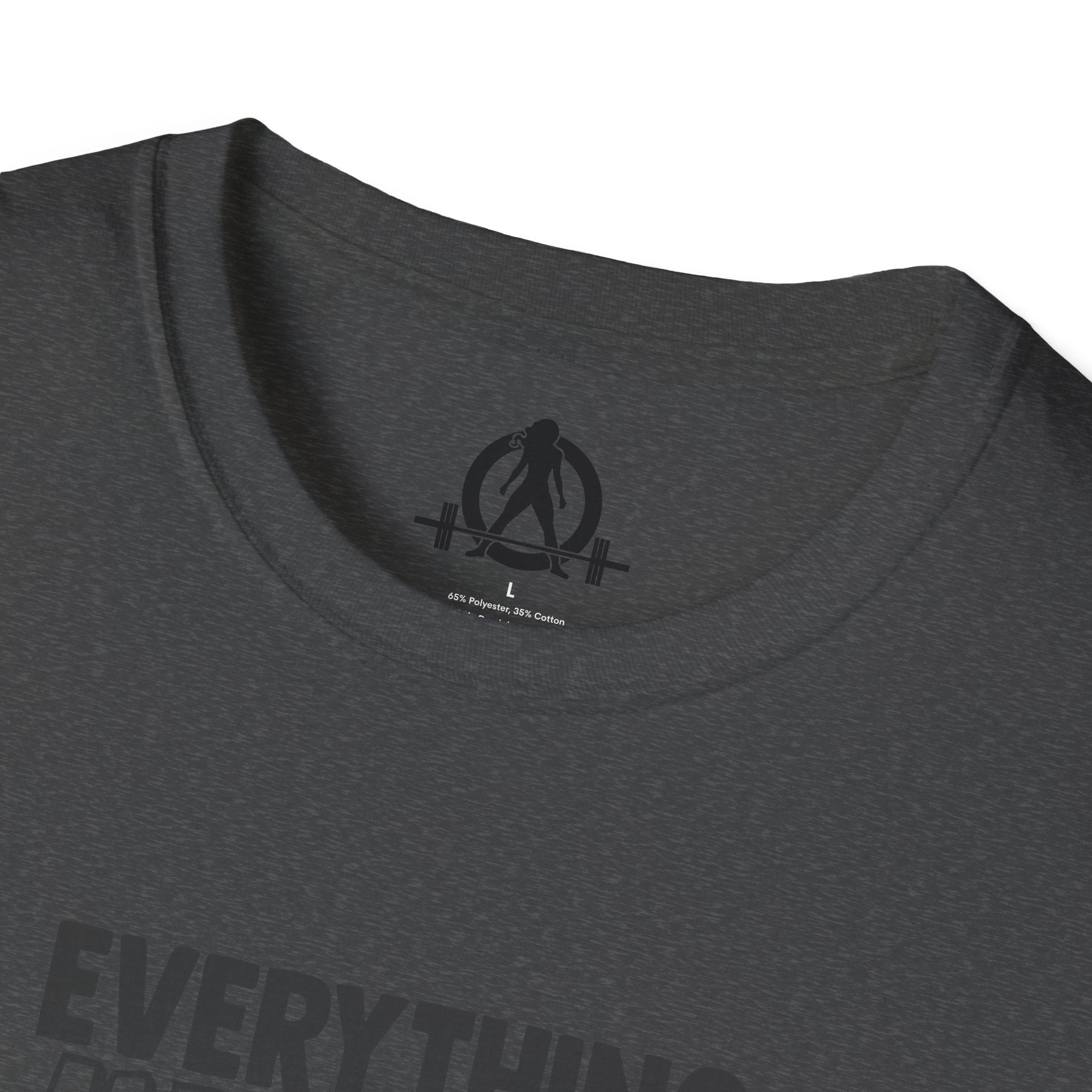 Everything Hurts & I'm Hungry - Unisex Softstyle T-Shirt - Black Print on Front Plain Back