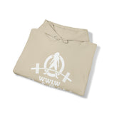 Barbell Club Classic Logo White - Unisex Heavy Blend Hooded Sweatshirt (BEST SELLER)