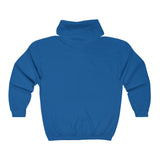 Pride Logo Front Chest - Unisex Heavy Blend Full Zip Hooded Sweatshirt -  Plain Back