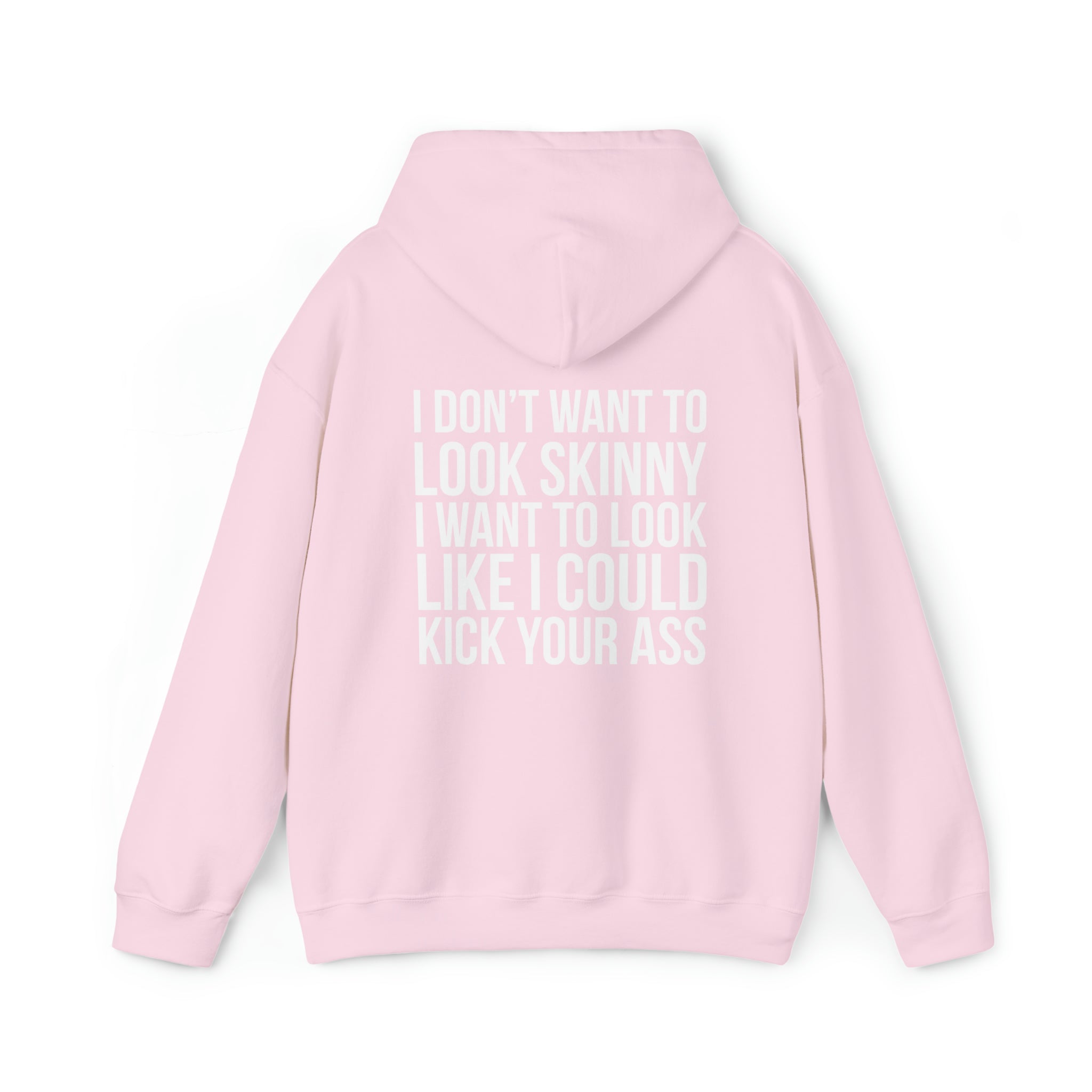 Kick Your Ass - Classic Logo White - Unisex Heavy Blend Hooded Sweatshirt (BEST SELLER)