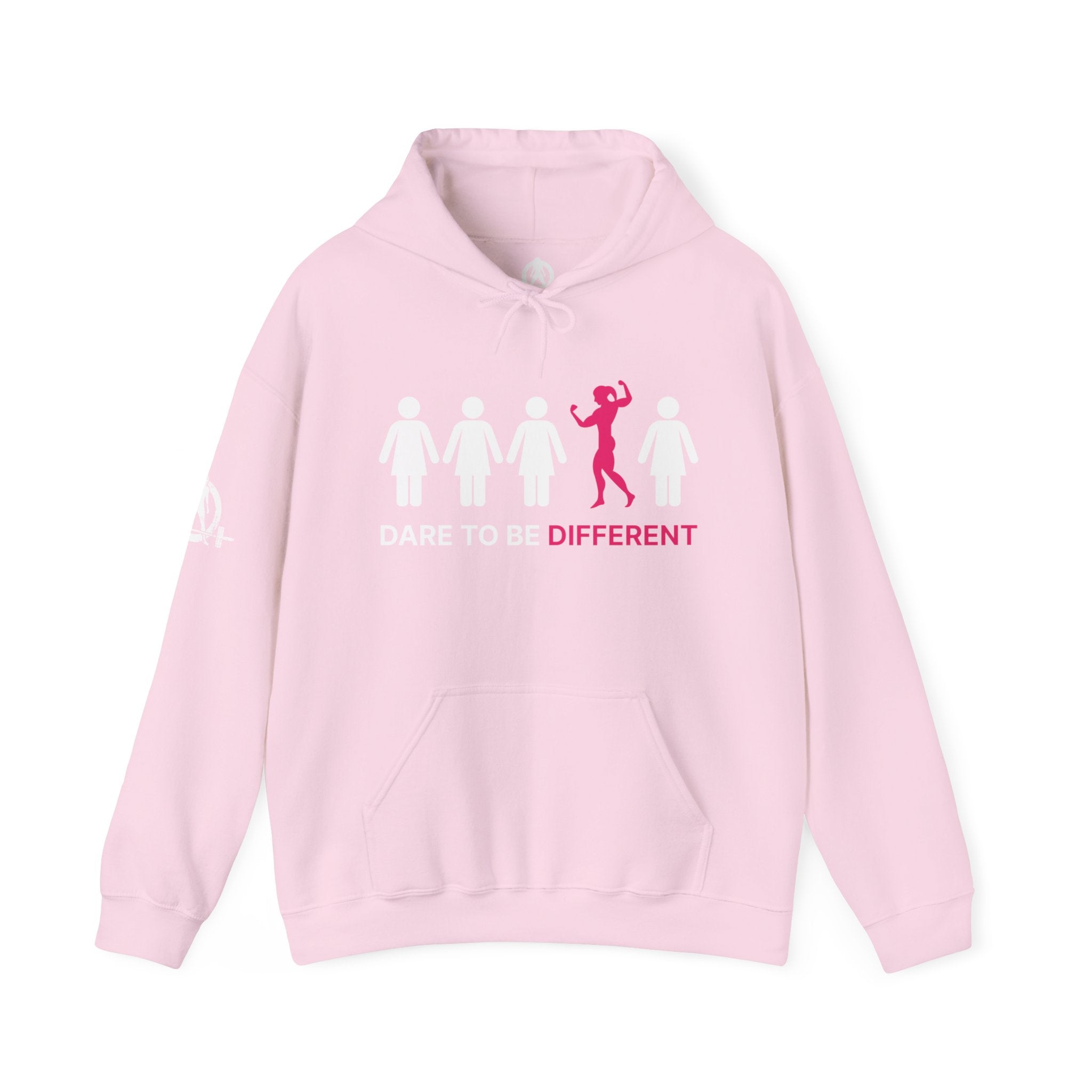 Dare To Be Different Flex - Unisex Heavy Blend Hooded Sweatshirt - White Print on Front & Back