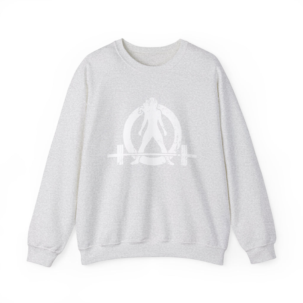 Distressed Logo - Unisex Heavy Blend™ Crewneck Sweatshirt - White Logo