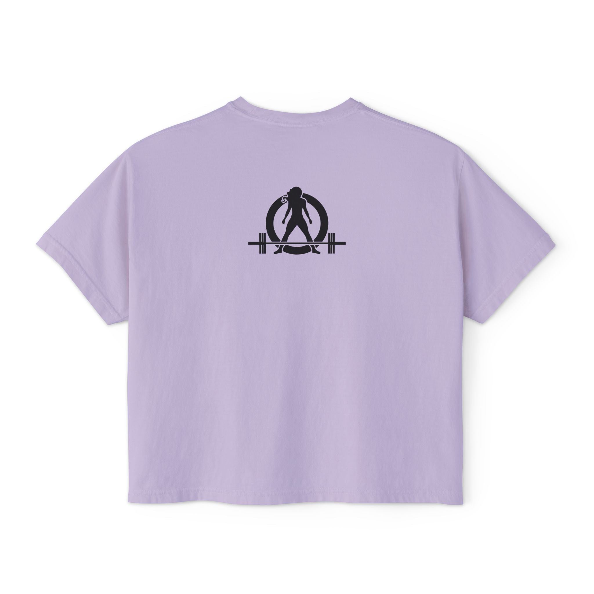 Strong Not Skinny - Women's Boxy Tee - Black Logo Front & Back