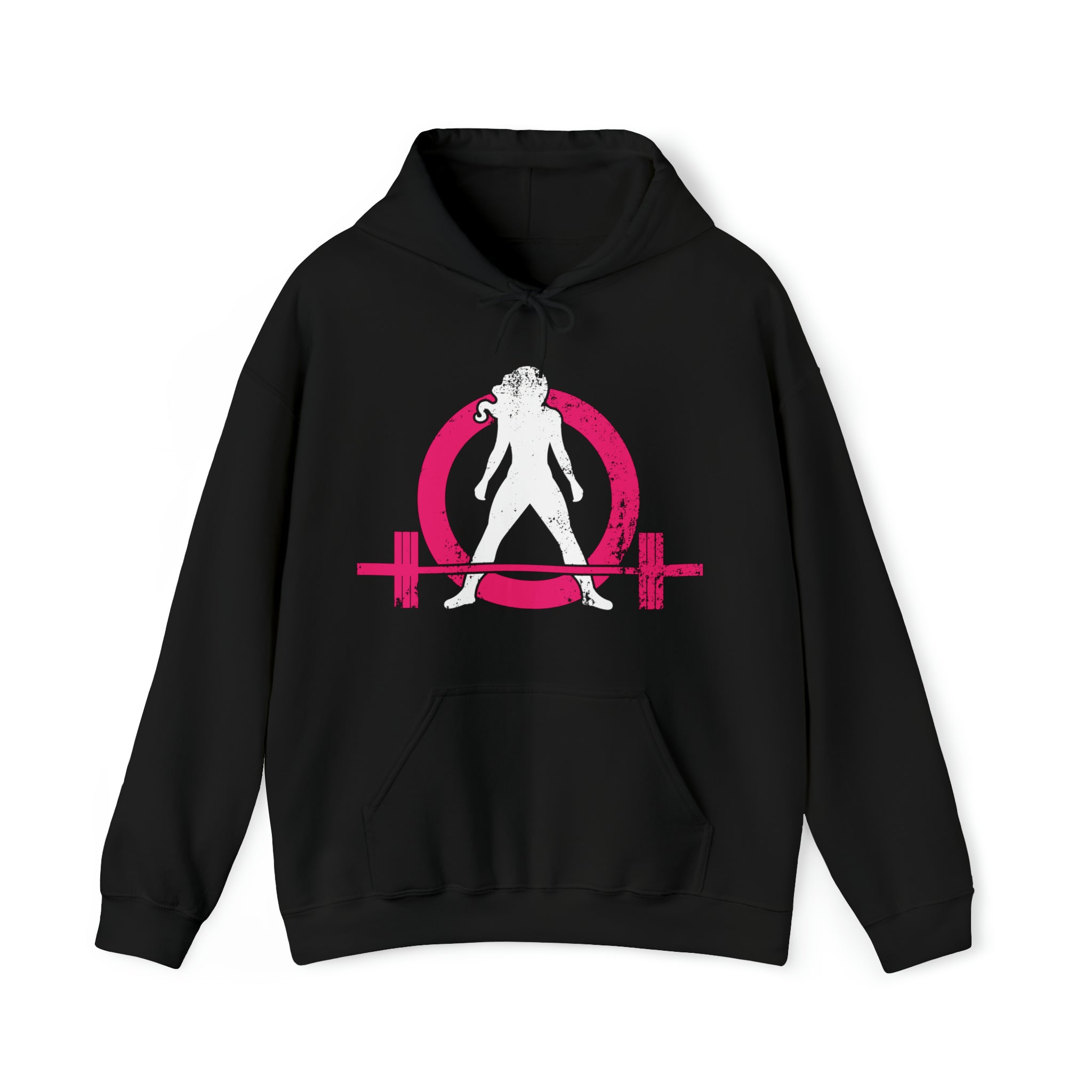 Classic Hoodie (Best Seller) - Unisex Heavy Blend Hooded Sweatshirt - Color Distressed Logo - Plain Back
