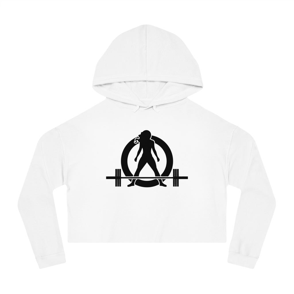Women’s Cropped Hooded Sweatshirt - Black Classic Logo
