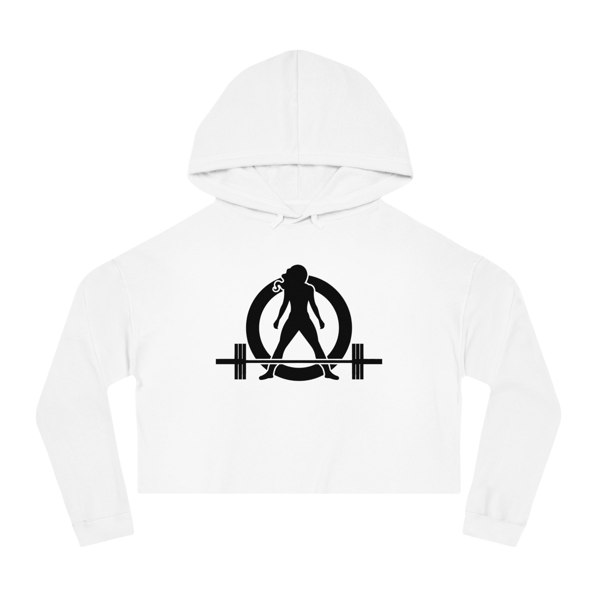Women’s Cropped Hooded Sweatshirt - Black Classic Logo