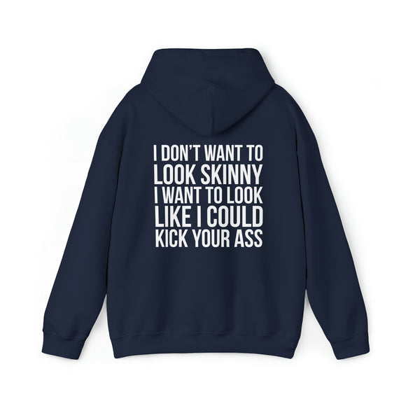 Kick Your Ass - Classic Logo White - Unisex Heavy Blend Hooded Sweatshirt (BEST SELLER)