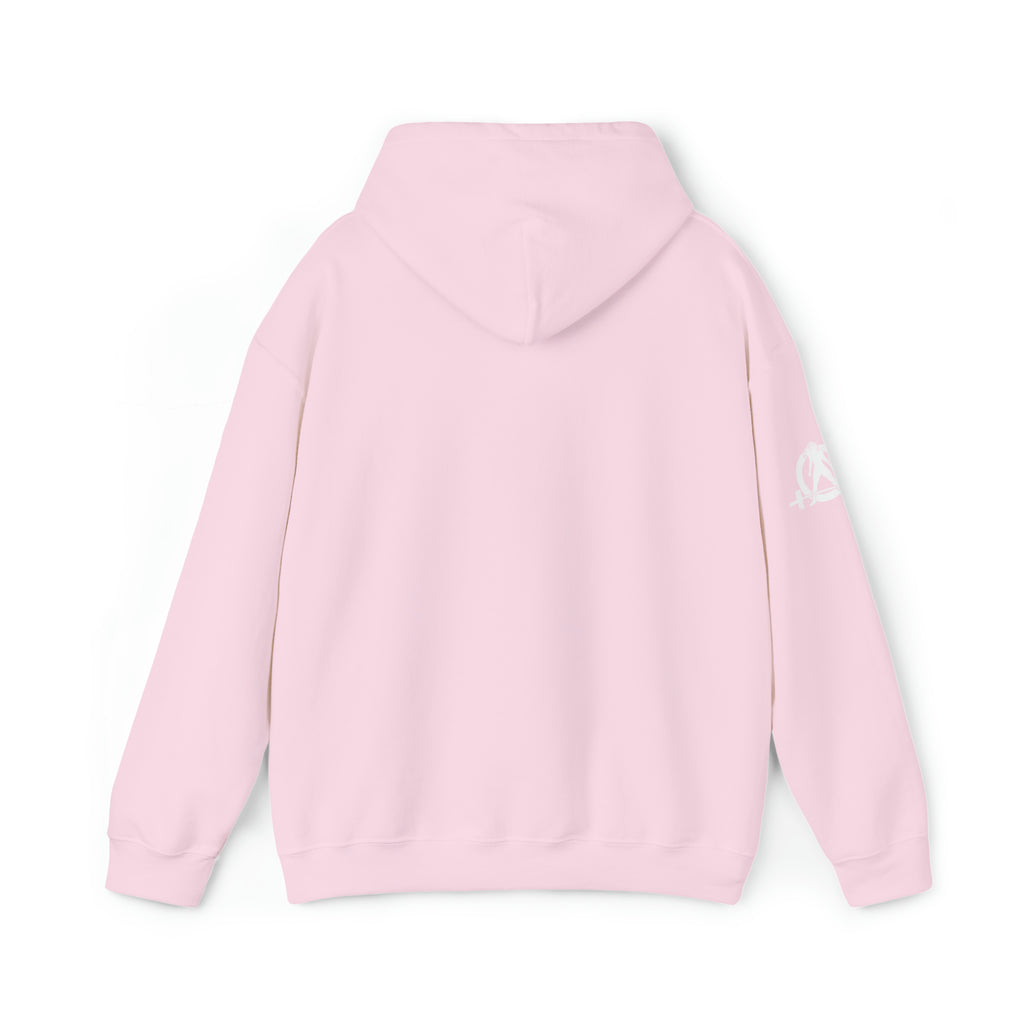 I Could Deadlift You. - Unisex Heavy Blend Hooded Sweatshirt - White Logo - Right Shoulder - Plain Back
